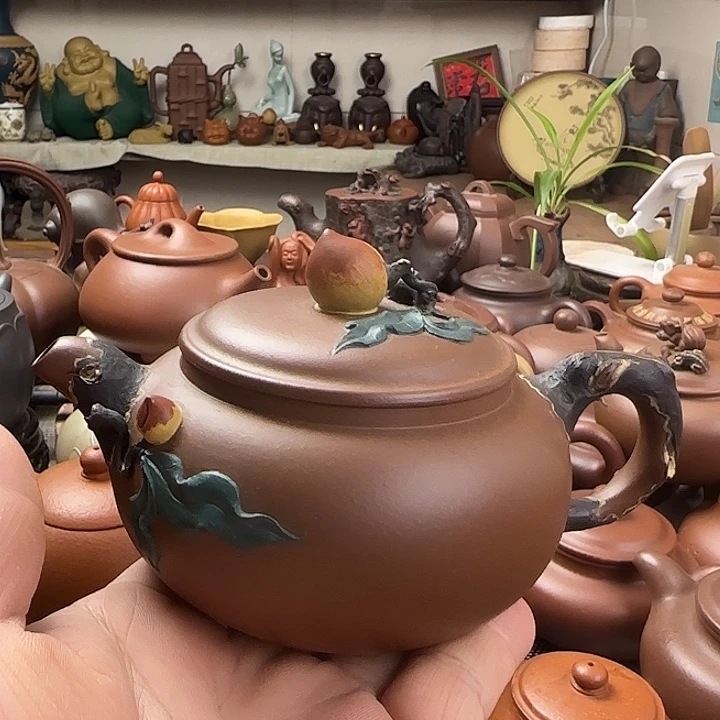 紫泥茶壶原矿紫，砂