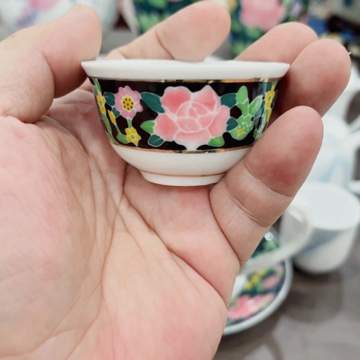 釉下五彩的瓷器和瓷器