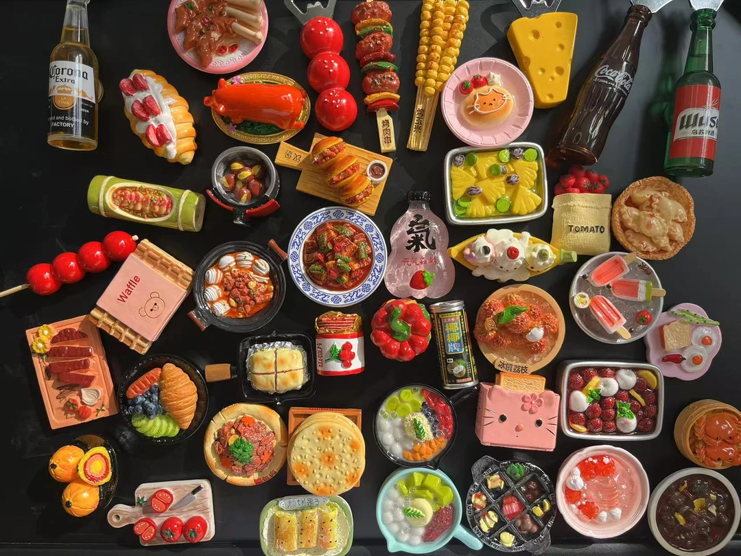 清货No售后【直播间比一自选链接】高货树脂食玩冰箱贴