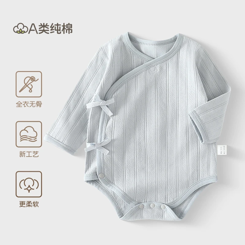 新生婴儿包屁衣春秋冬纯棉无骨睡衣内穿打底宝宝连体长袖三角哈衣