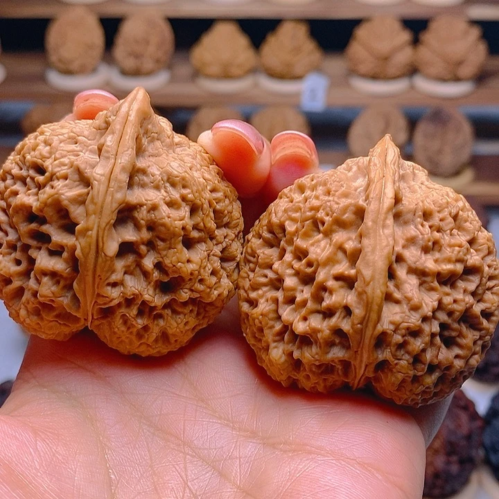 桃核把件d****s粗筋铁狮子49mm