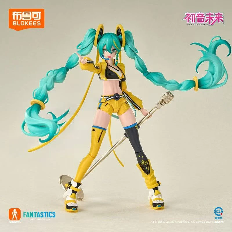 【新品】布鲁可正版授权奇迹版初音未来跃动声芒积木人手办超可动