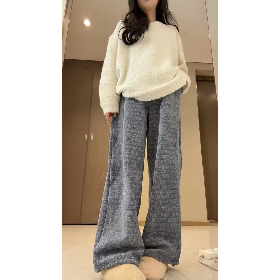 2024新品孕妇加绒时尚显瘦大码网红宽松慵懒显瘦时尚孕妇裤