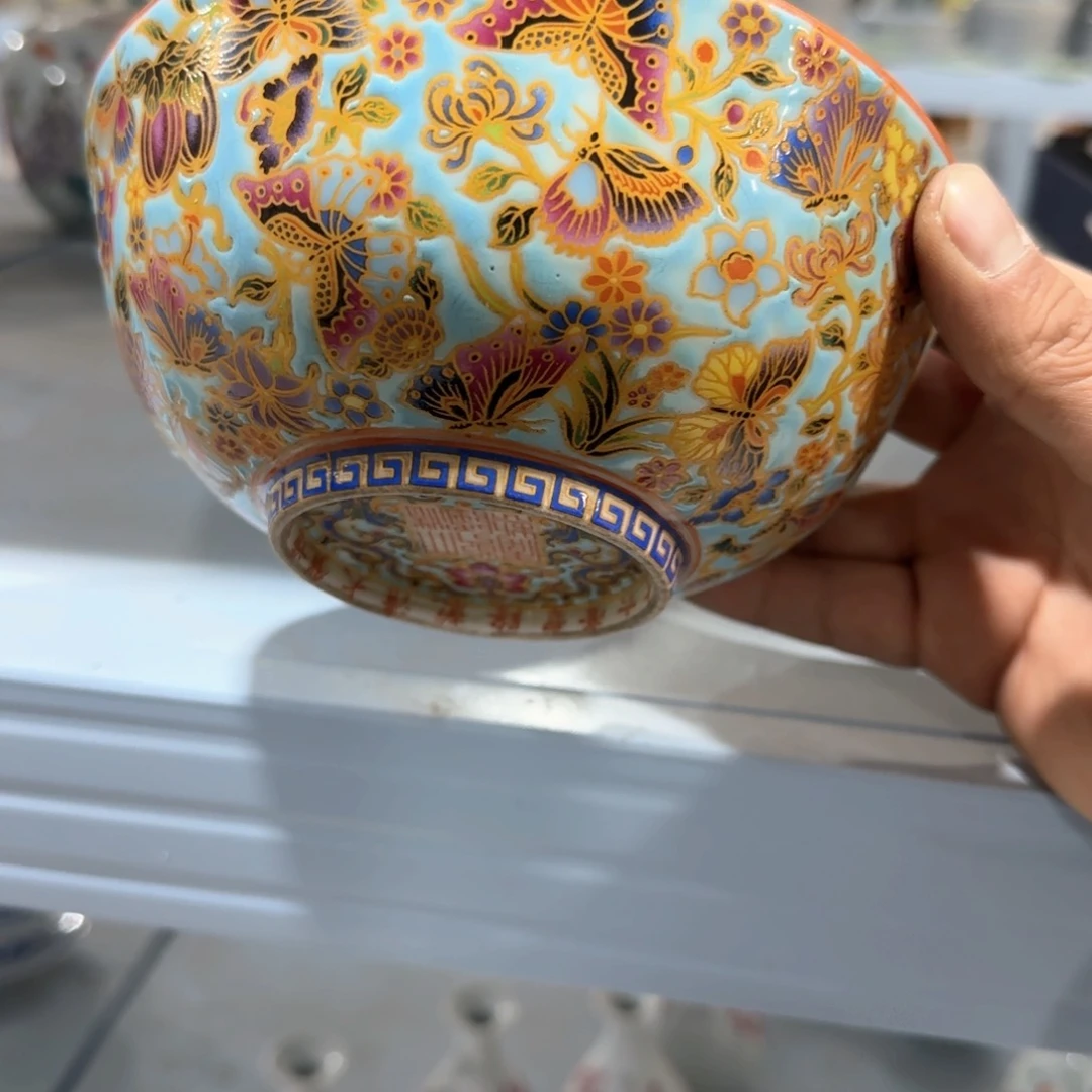 瓷片摆件手绘瓷器处理