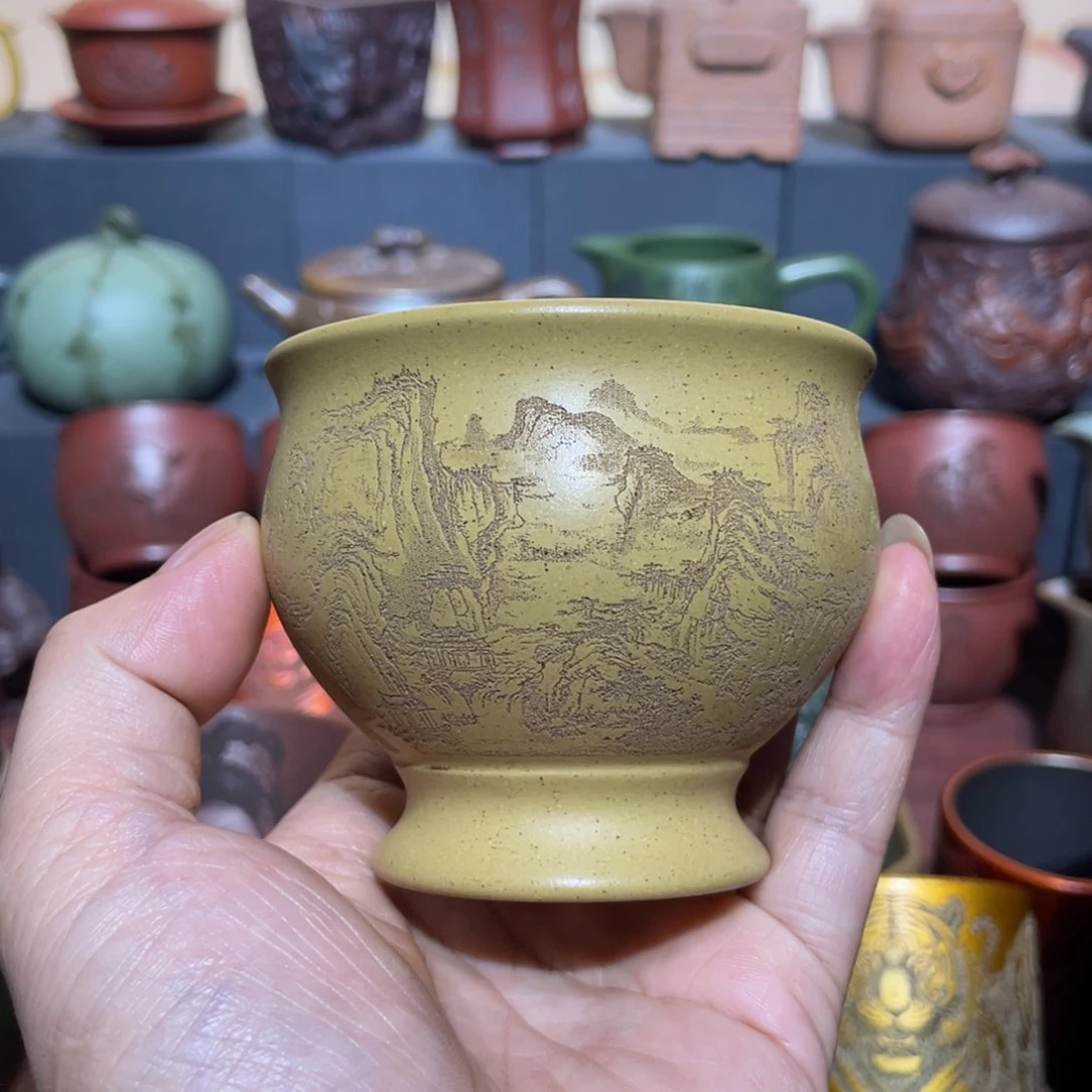 原矿紫砂手工主人杯