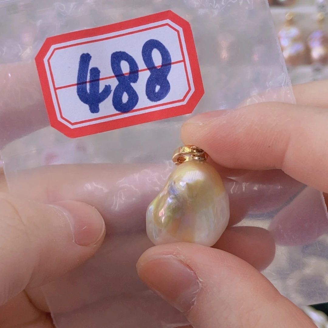 淡水珍珠银S925镶嵌颈饰