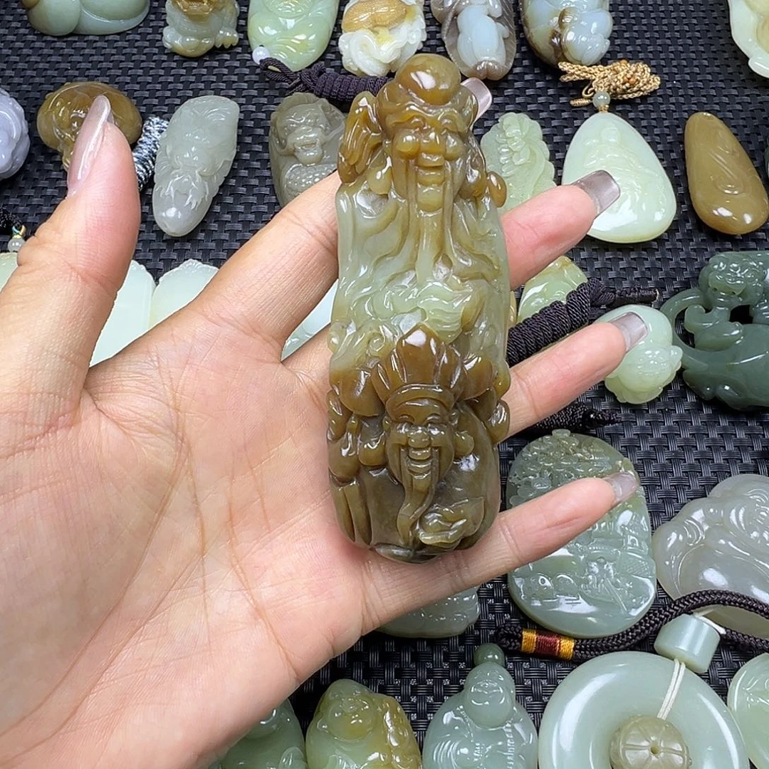 和田玉未镶嵌吊坠(不含链)