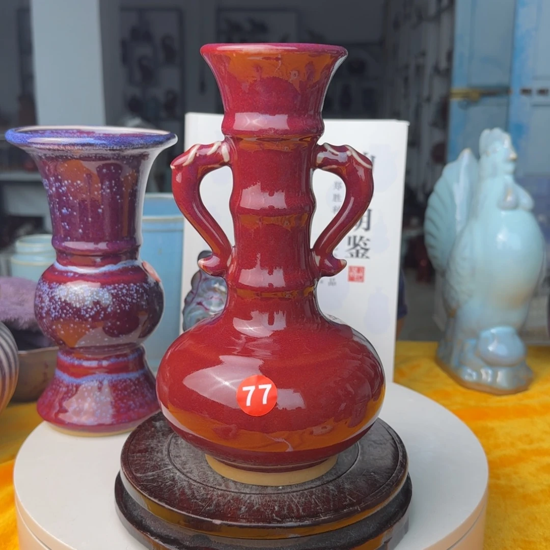 摆件陶郑家钧窑摆件