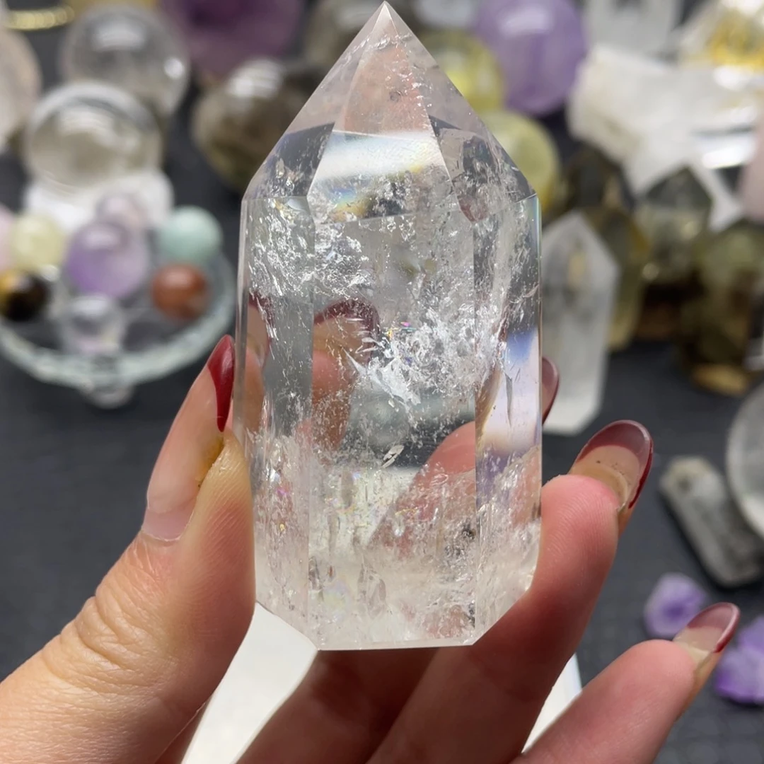 水晶4未镶嵌白水晶能量柱
