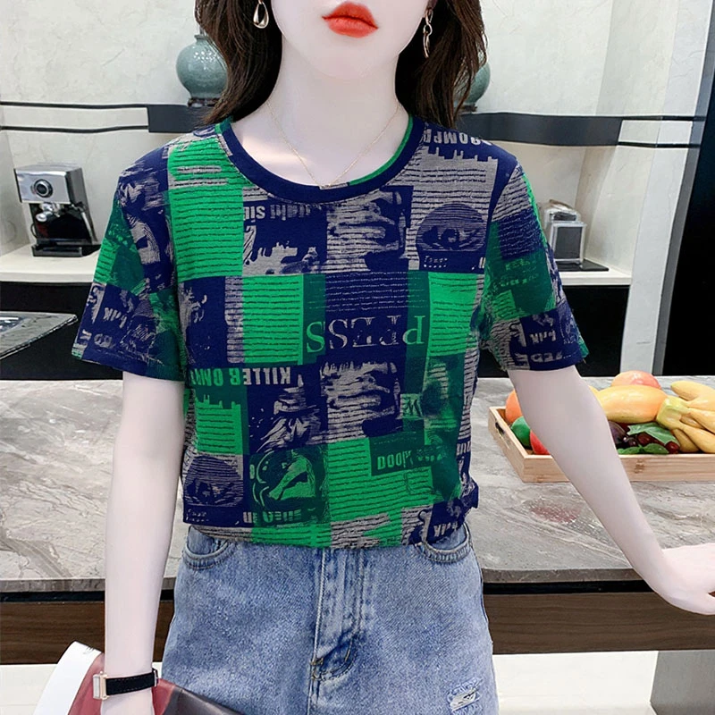 设计感洋气字母印花短袖T恤女韩版夏季宽松显瘦减龄百搭上衣潮牌