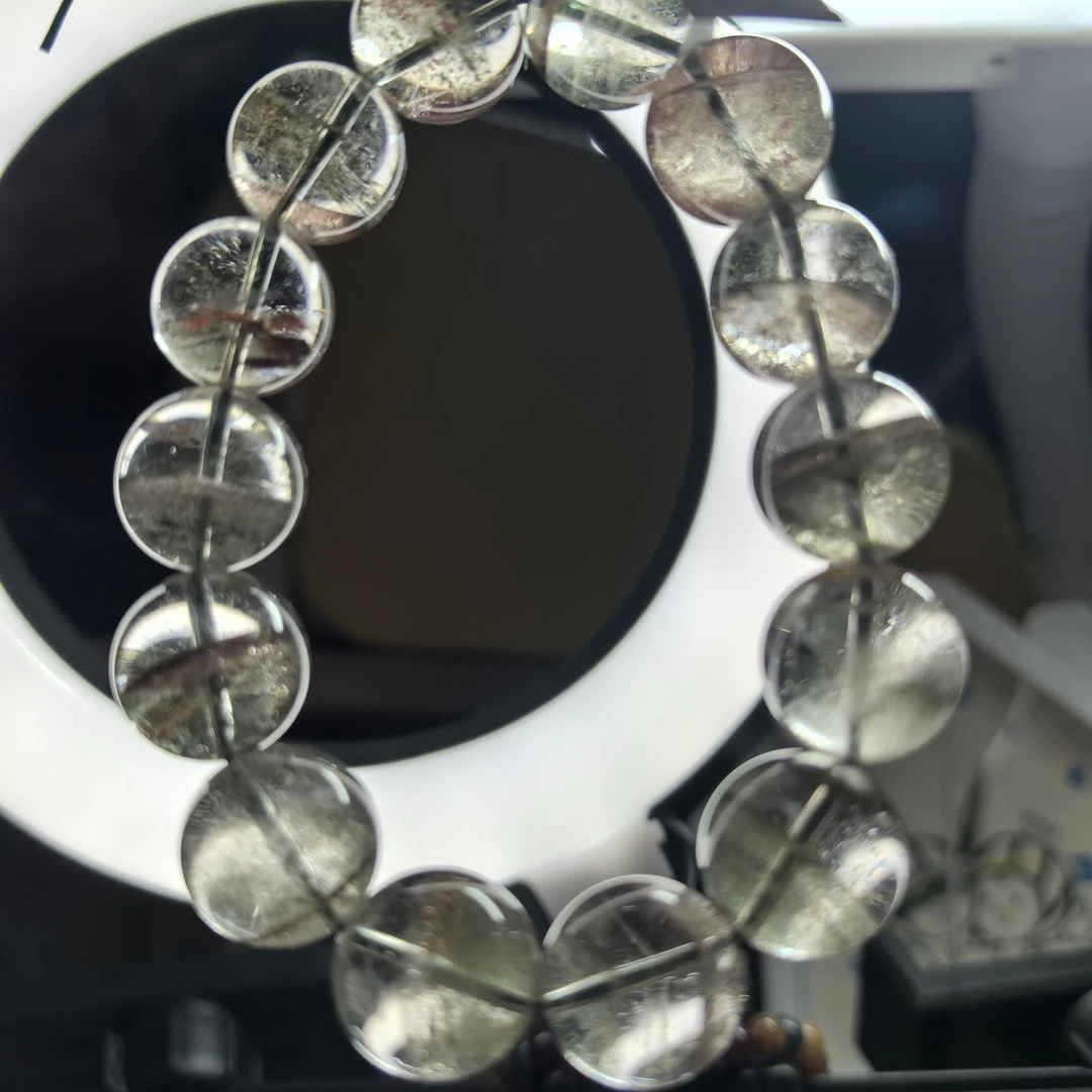 天然水绿幽灵千层聚宝盆半壁江山一线天默认微瑕卡16.8mm+