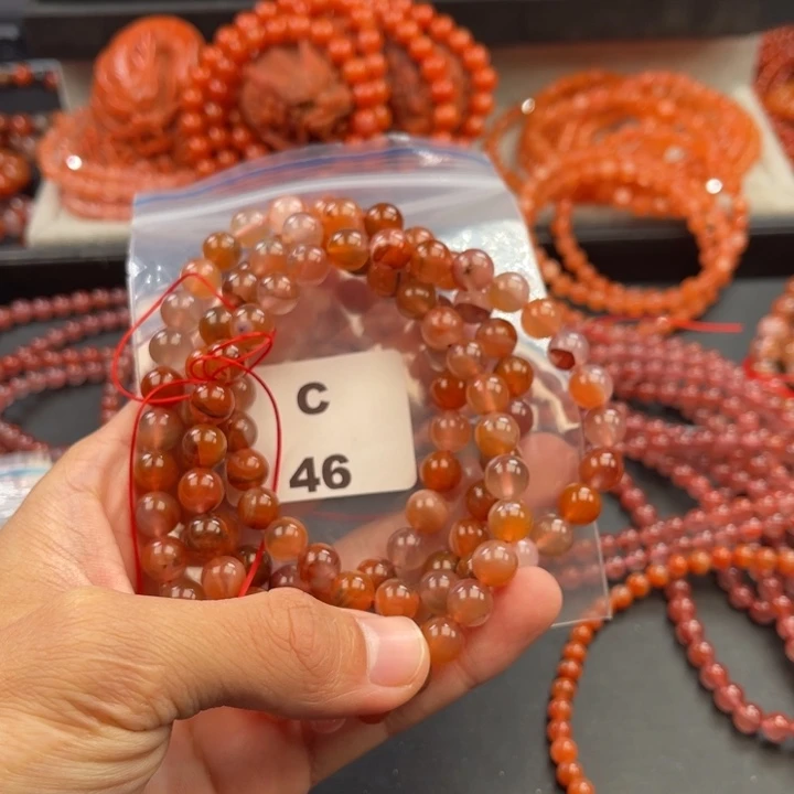 南红玛瑙未镶嵌多样性发货默认微瑕称重9mm