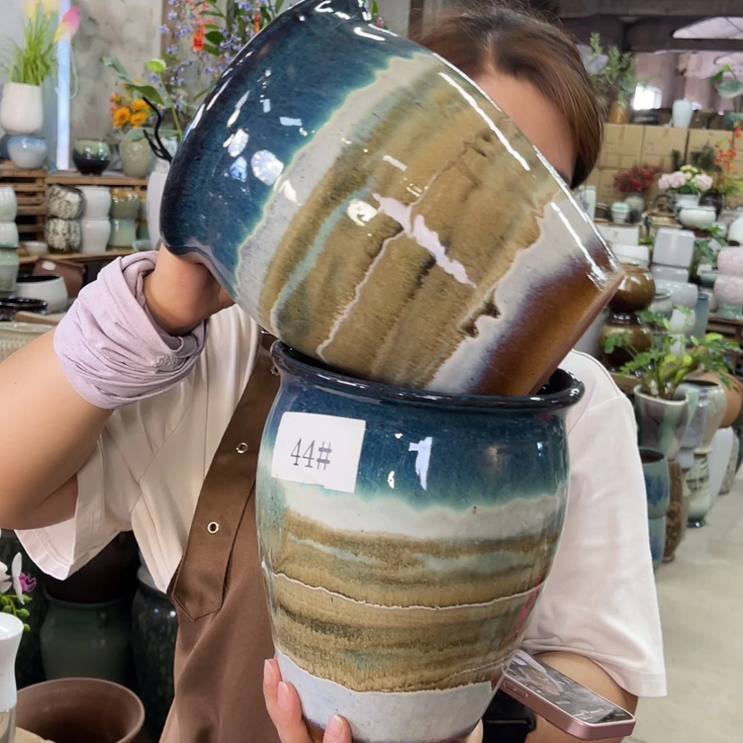 紫砂花盆高度22口径18厘米