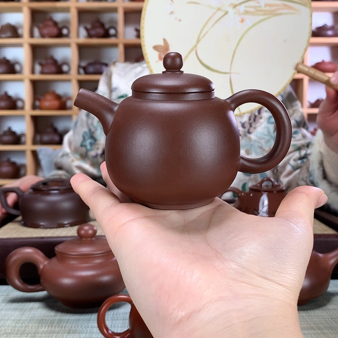 紫砂明氏龙蛋紫砂壶手工制作1