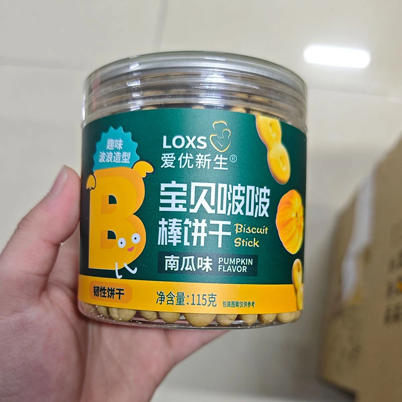 爱优新生 宝贝啵啵棒饼干 南瓜味 海苔味