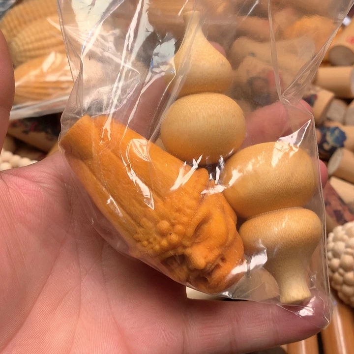 竹实心竹手把件杂项3