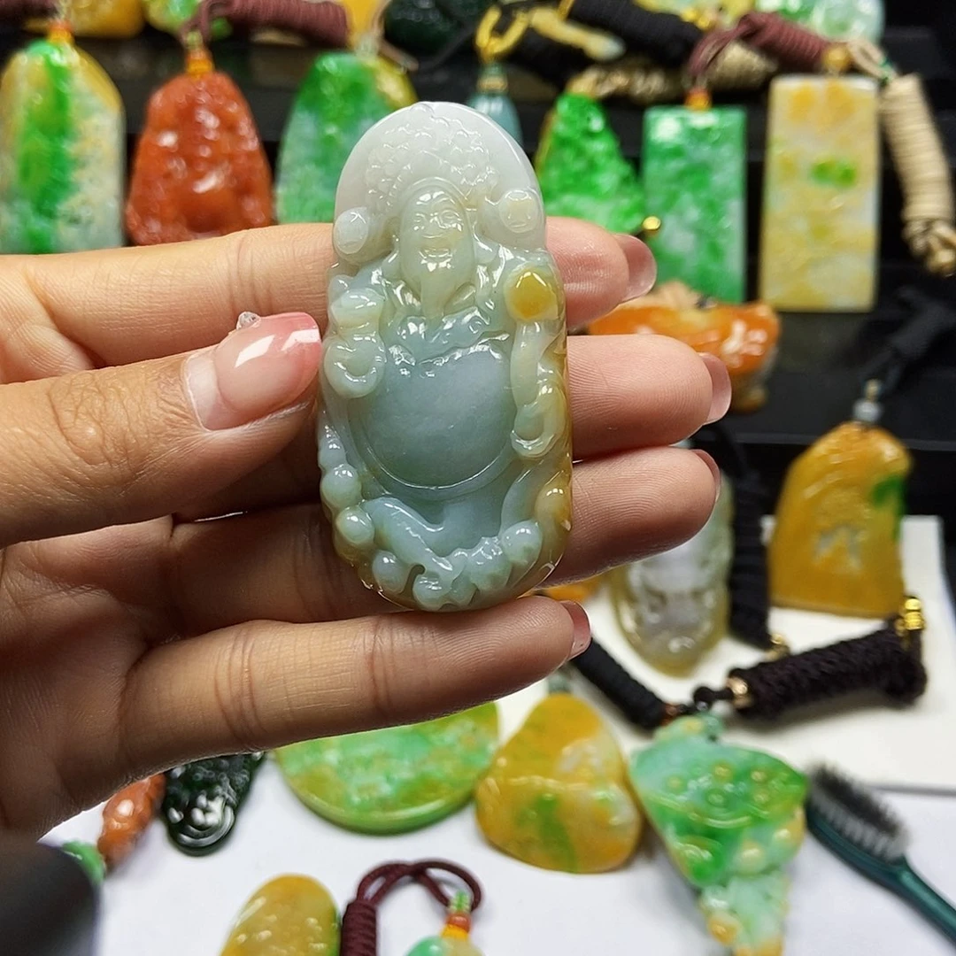 翡翠未镶嵌颈饰天然翡翠A货