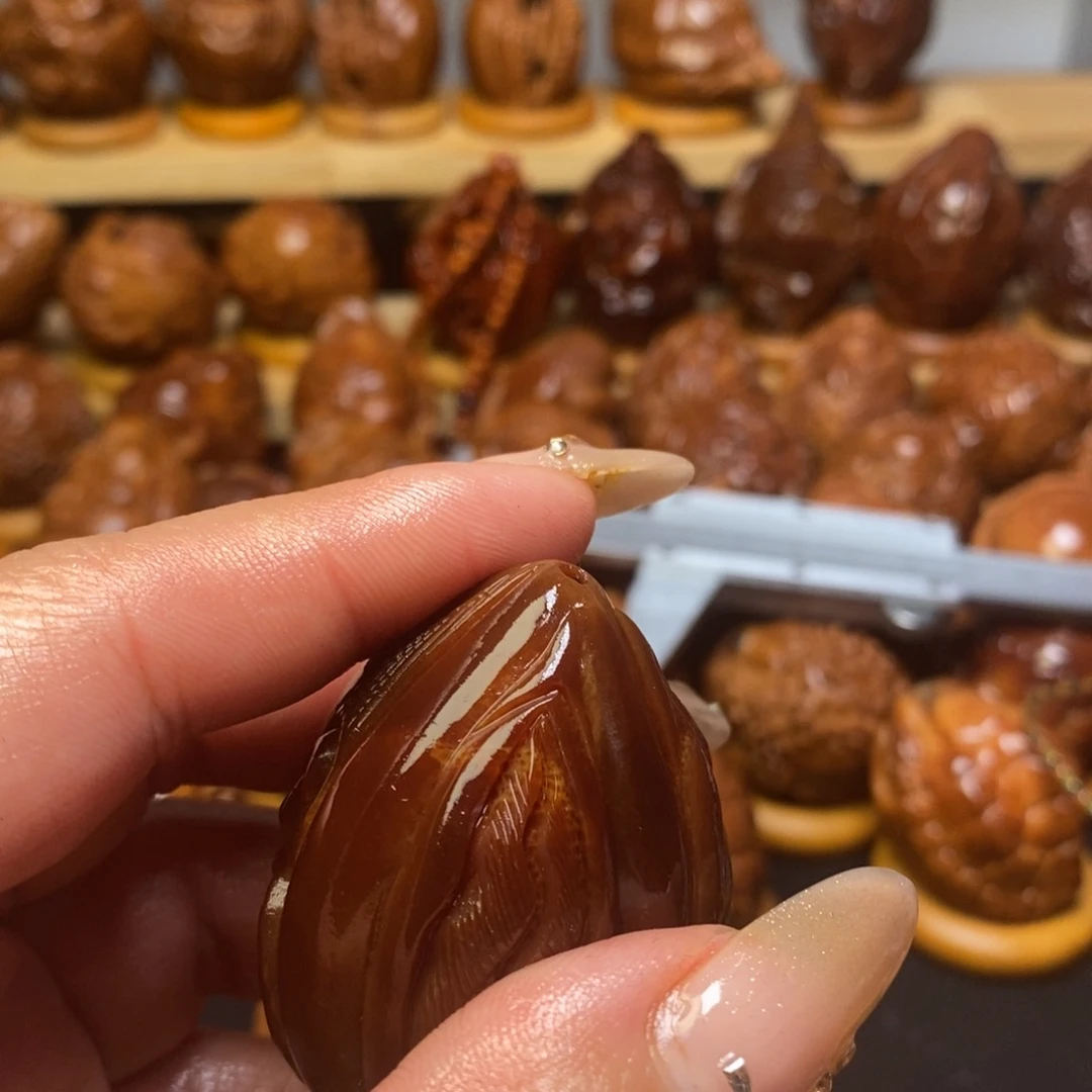 【闪购商品】橄榄核把件蛋纯手工四面