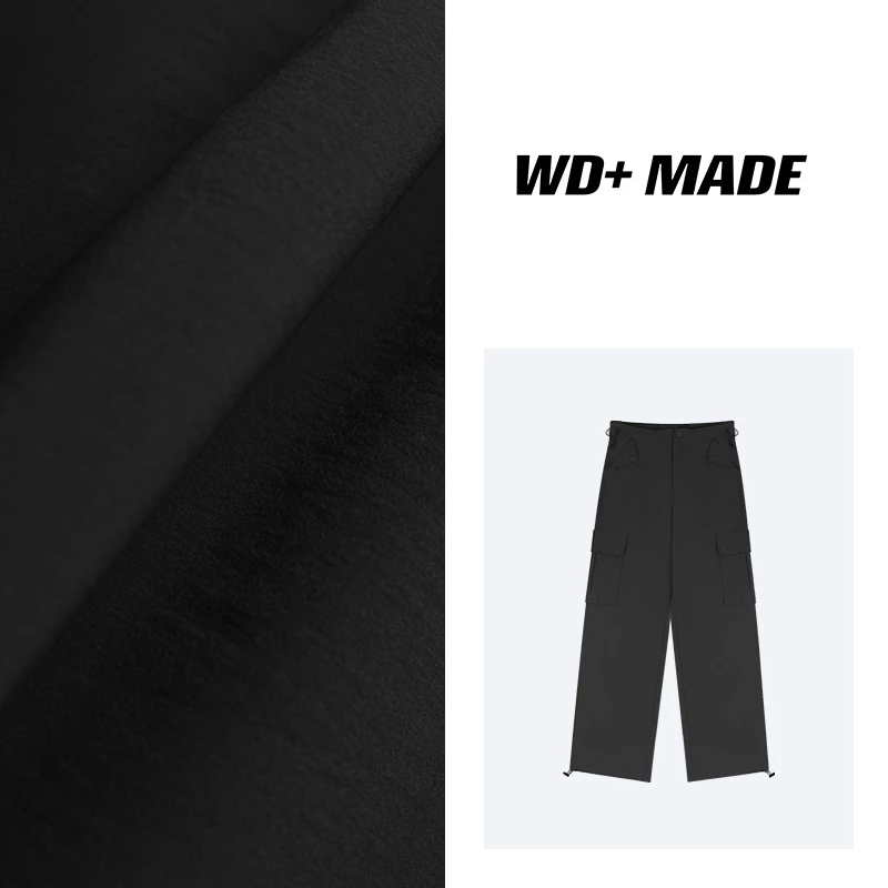 美式时尚百搭个性高腰多口袋阔腿显瘦工装裤