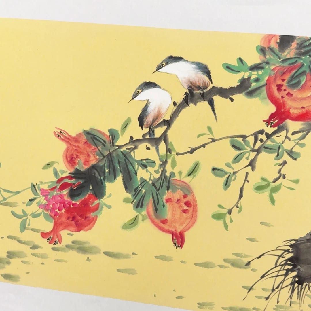 国画国画作品纯手绘山水花鸟