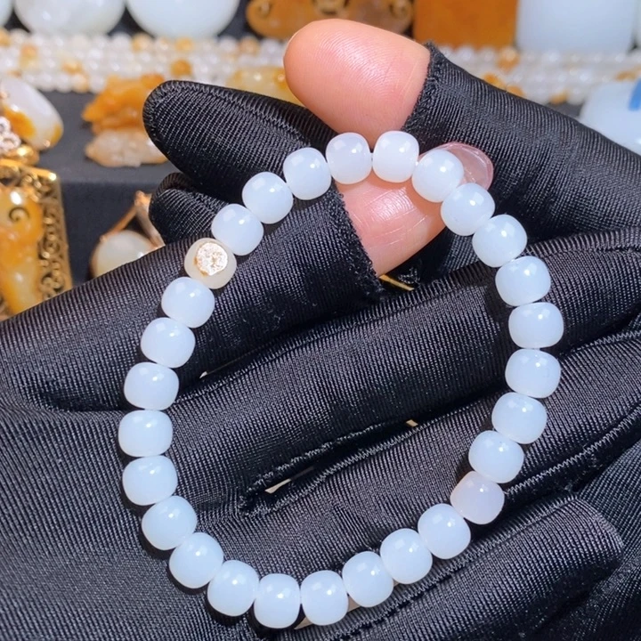 和田玉未镶嵌手链