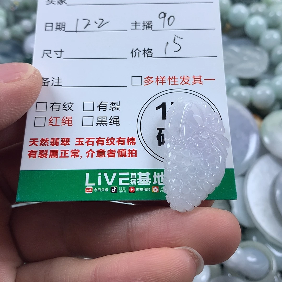 翡翠未镶嵌吊坠(不含链)