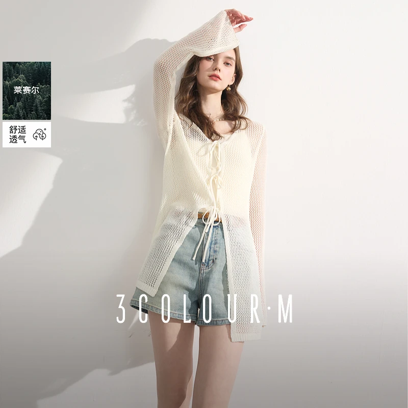 【大叔专享】D402FM21MM50三彩2025夏季新款慵懒针织衫镂空毛dbx