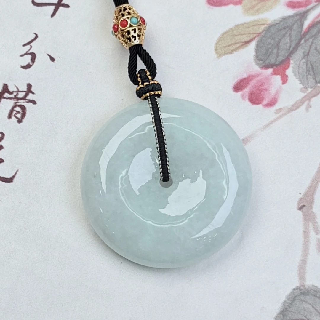 274754/天然缅甸翡翠A货平安扣吊坠 简单大气 多样性一件发