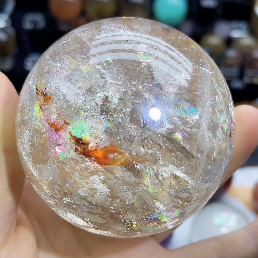 水晶珠宝半成品未镶嵌天然水晶67.3mm
