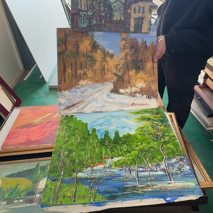 博***斋中古框画有瑕疵破损已拍