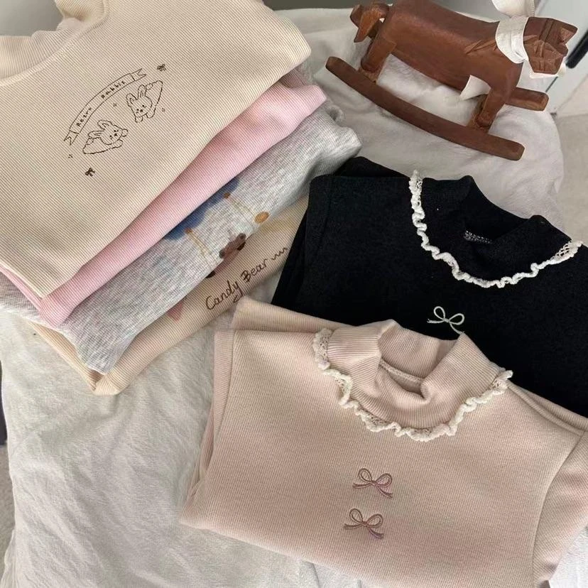 小只麻 蝴蝶结打底衫 DS001 LUOLA品牌童装