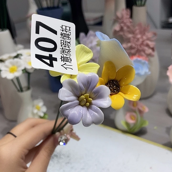 陶瓷纯手工捏花设计