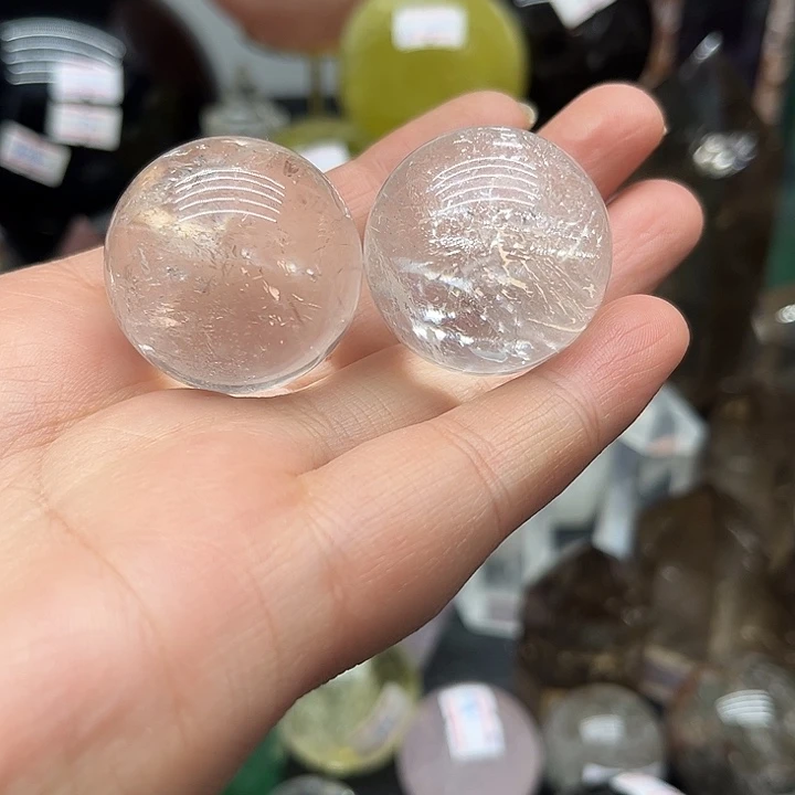 水晶珠宝半成品未镶嵌82克白水晶球