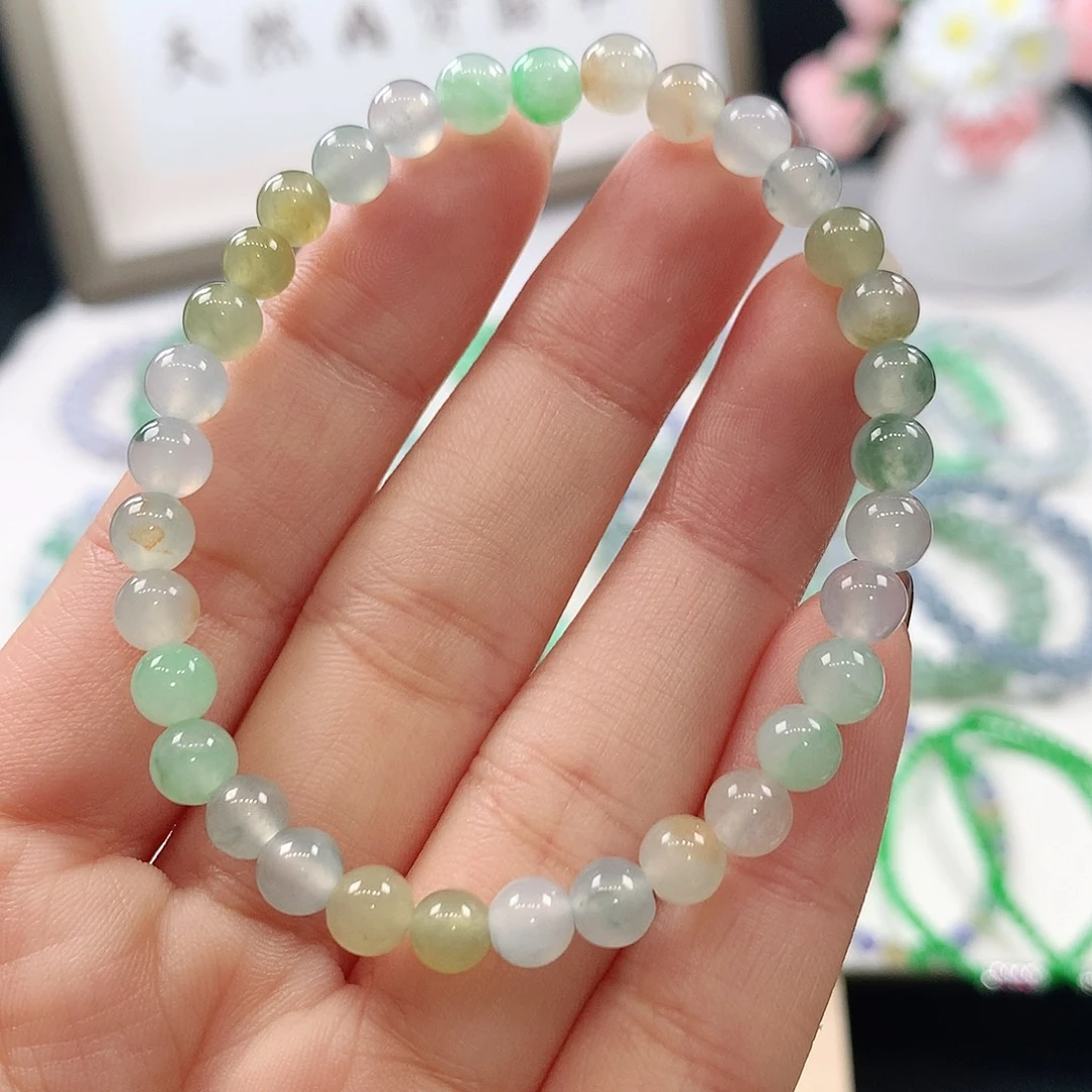 翡翠未镶嵌手链5.6mm