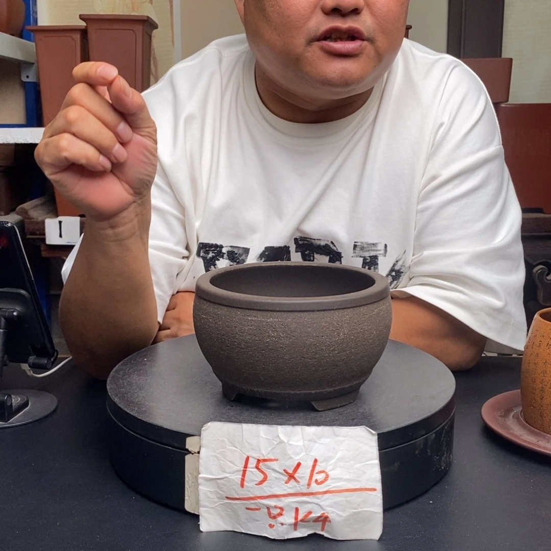 紫砂花盆货号一只KK4