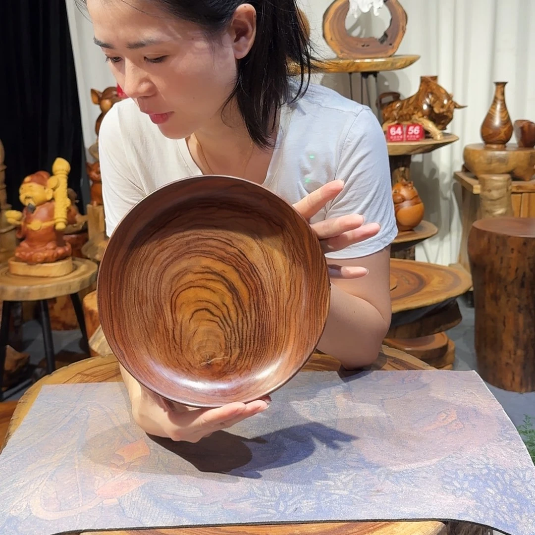 香樟木干泡摆件果盘