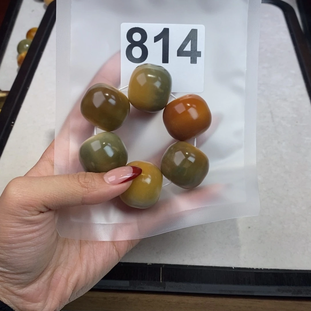 白玉菩提手串蜻***女814高货干磨