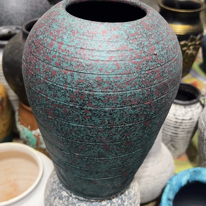 粗陶盆带孔高25口9