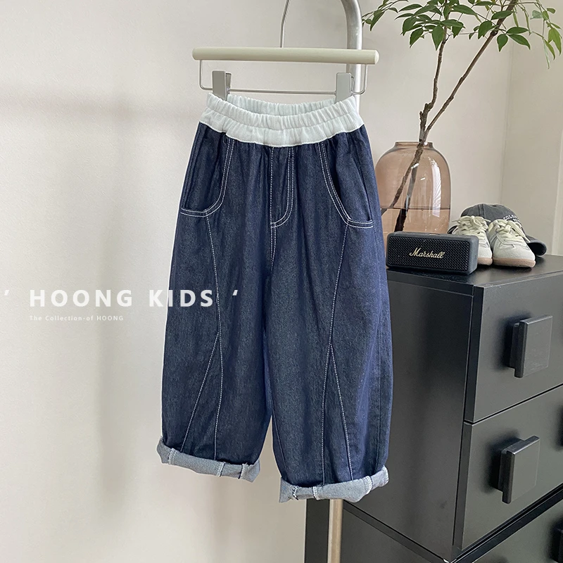 男女童牛仔裤夏季薄款2025新款儿童裤子不掉色轻薄童装中大童长裤