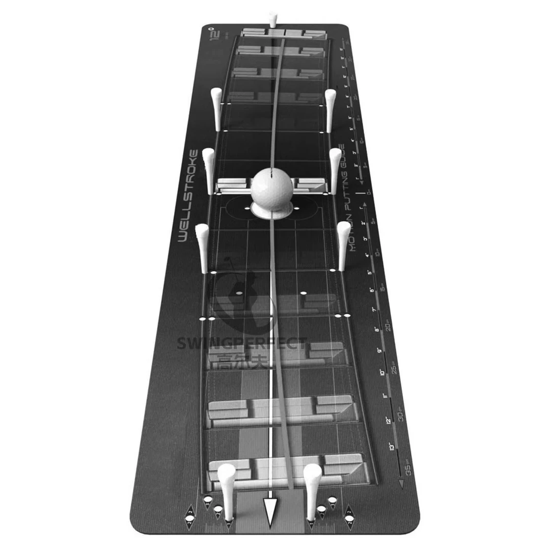 WellStroke高尔夫杆头轨迹垫直观推杆路径练习器室内外果岭防雨水