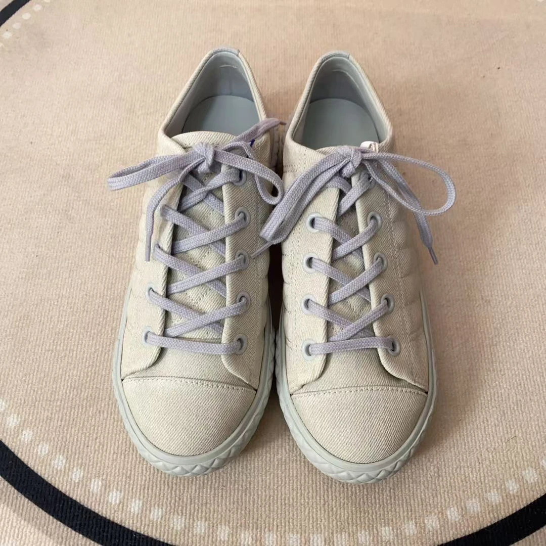 95新 Chanel/香奈儿 淡蓝色板鞋37.5码/250508ZLP7Q05