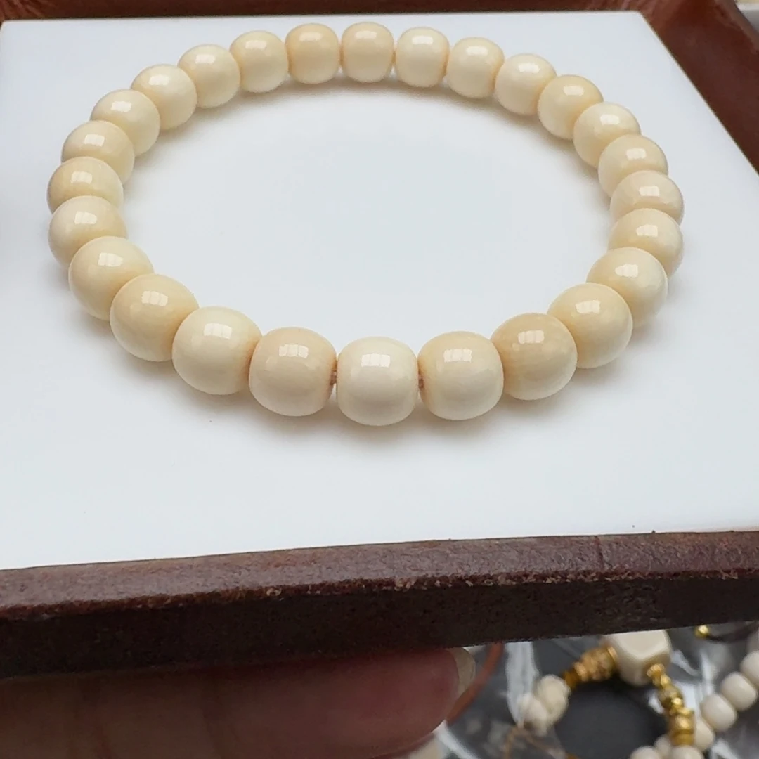 猛犸象牙手串/手链/手镯001 乳牙果冻8mm