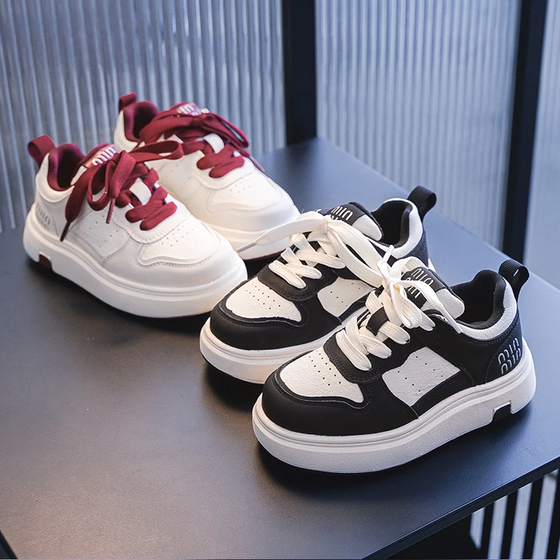 透气低帮耐磨女春季男童板鞋童鞋春秋中大童女童6327