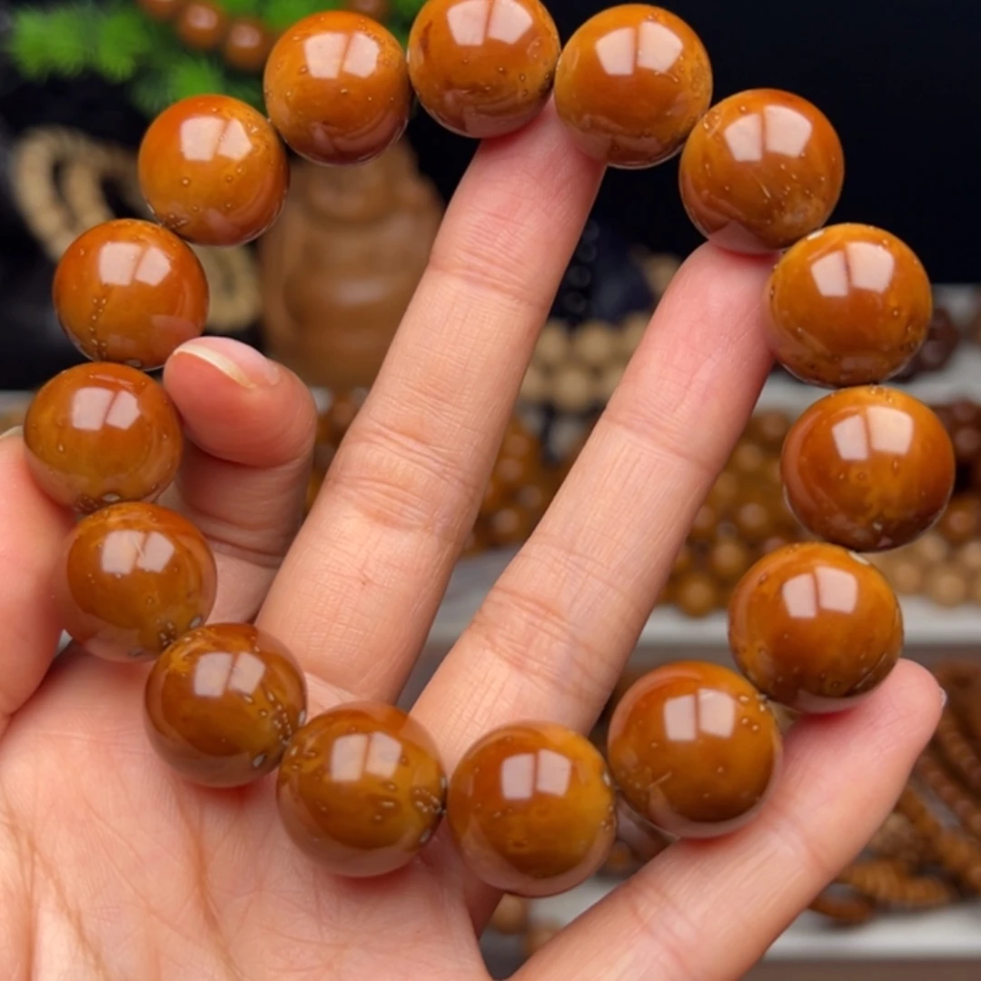 手串紫金鼠卡16半实心火焰纹光珠