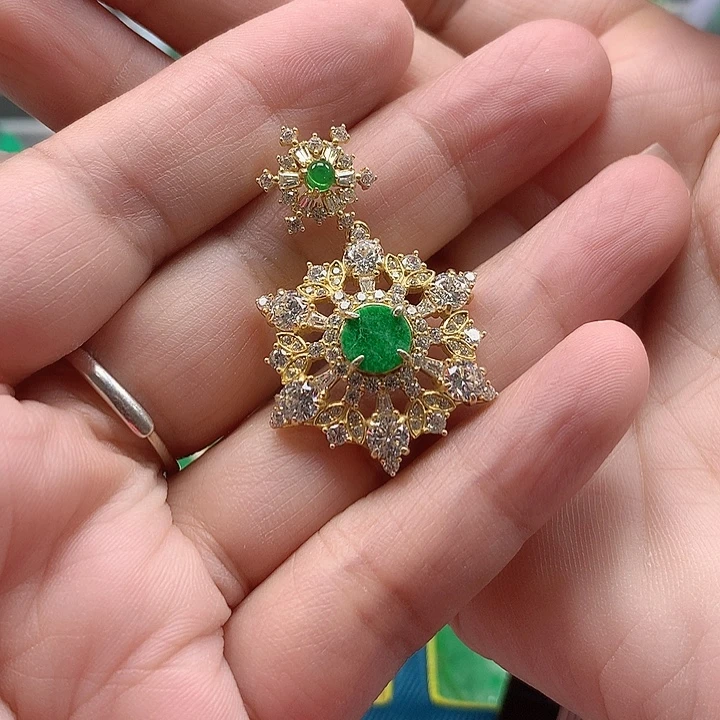 翡翠银S925镶嵌颈饰翡翠