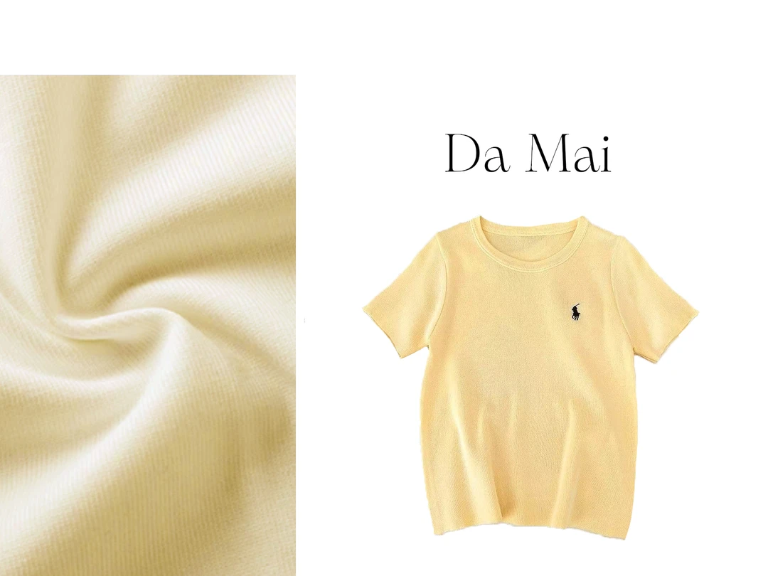 2025 DaMai*303马刺绣圆领短袖女夏季新款时尚百搭高级感显瘦减龄