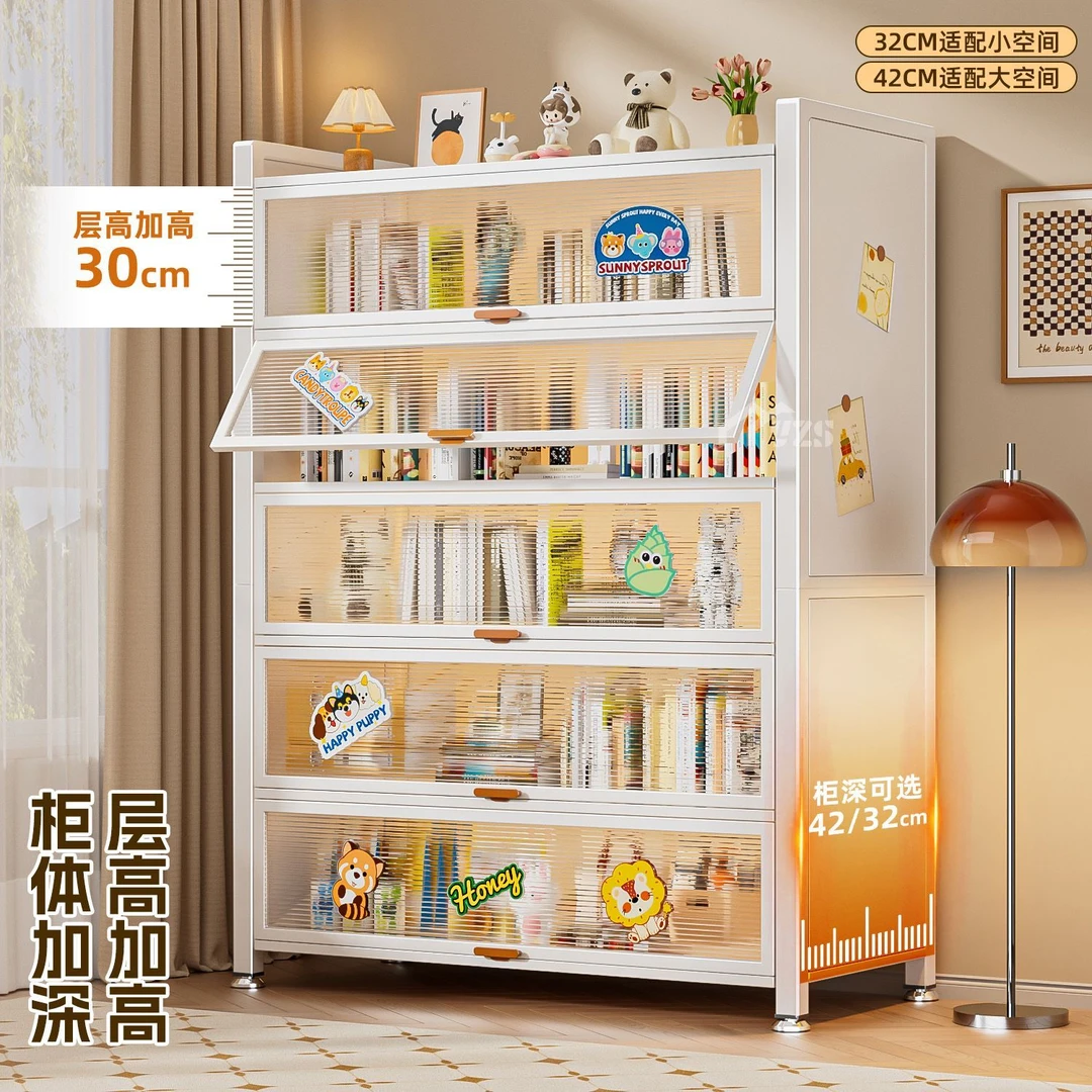 【热卖主推】加厚碳钢书柜防尘防潮承重强简约现代客厅书房储物柜