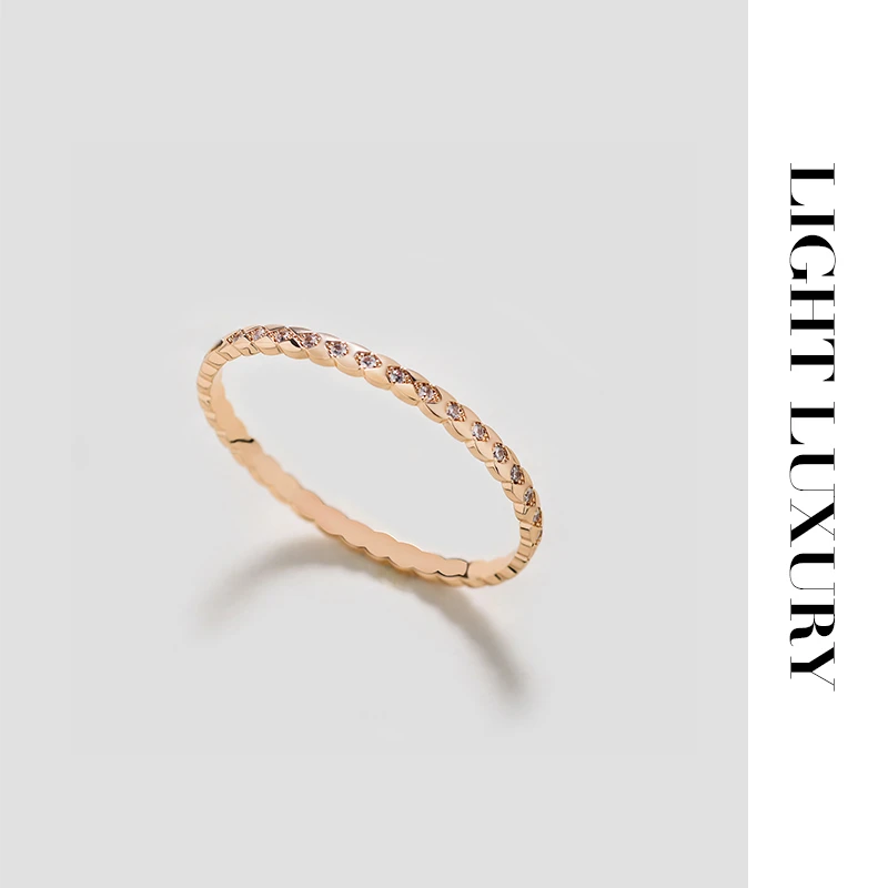 合金合成锆石手镯 042199 (V金工艺）菱纹格手镯镶钻  女 满钻版