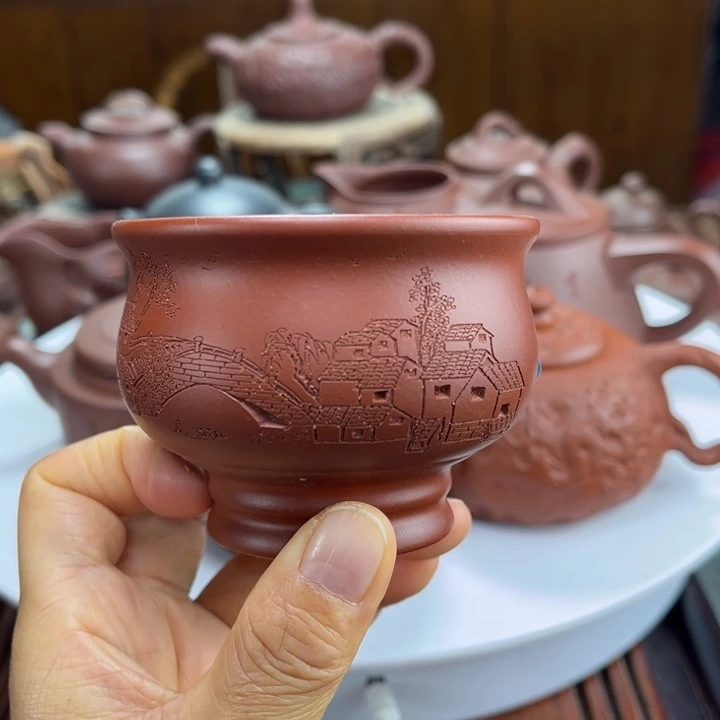 茶壶紫砂紫砂花茶