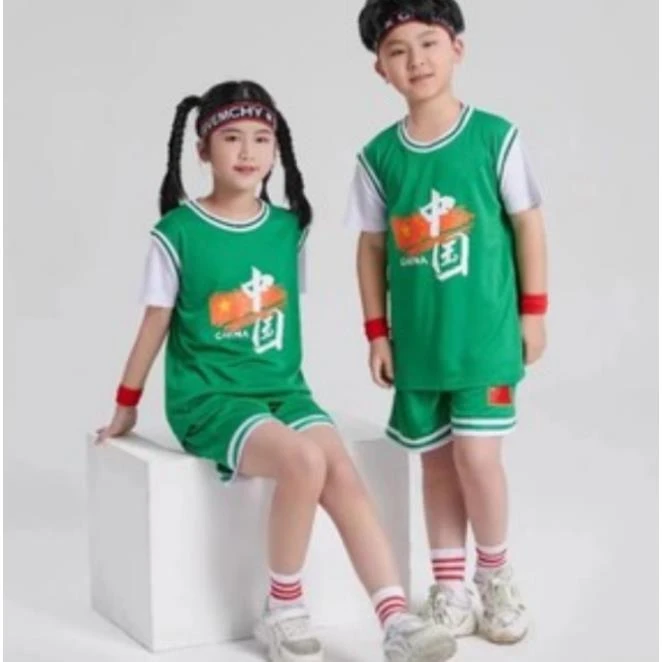 304155《现》儿童篮球服比赛表演服运动训练男女篮球衣
